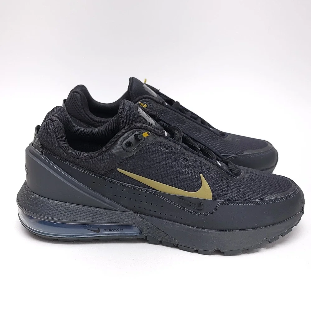 Nike Air Max Pulse‎ Mens Black Gold Low Top Running Shoes HQ2573-001 Size 9.5